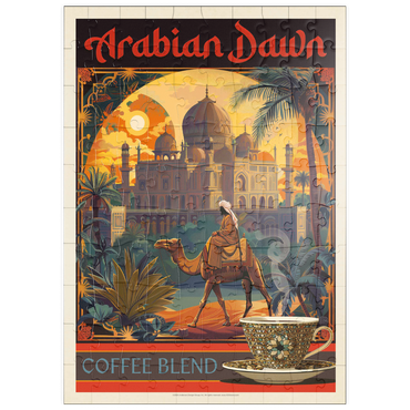 Darstellung des Puzzle Motivs puzzleplate Arabian Dawn Coffee Blend, Vintage Poster 100 Puzzle