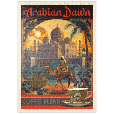 Darstellung des Puzzle Motivs puzzleplate Arabian Dawn Coffee Blend, Vintage Poster 500 Puzzle