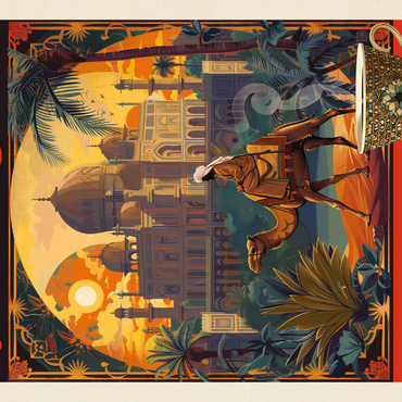 Darstellung des Puzzle Motivs Arabian Dawn Coffee Blend, Vintage Poster 500 Puzzle 3D Modell