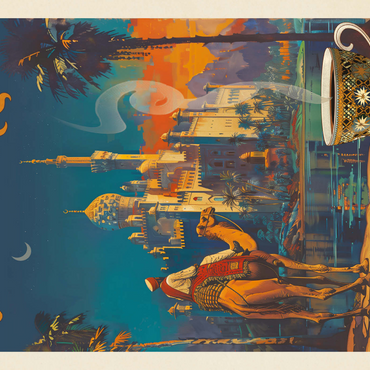 Darstellung des Puzzle Motivs Arabian Nights Coffee Blend, Vintage Poster 1000 Puzzle 3D Modell