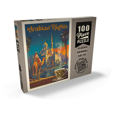 Darstellung des Puzzle Motivs Arabian Nights Coffee Blend, Vintage Poster 100 Puzzle Schachtel Ansicht2