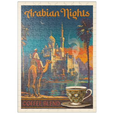 Darstellung des Puzzle Motivs puzzleplate Arabian Nights Coffee Blend, Vintage Poster 200 Puzzle
