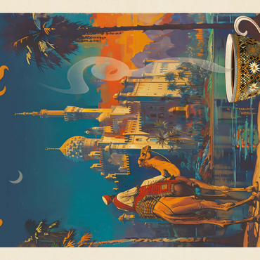 Darstellung des Puzzle Motivs Arabian Nights Coffee Blend, Vintage Poster 200 Puzzle 3D Modell