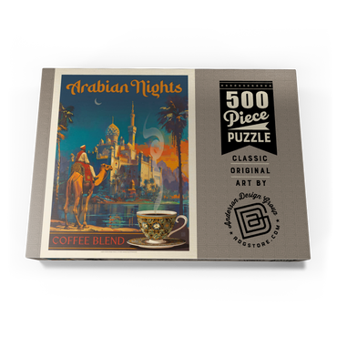 Darstellung des Puzzle Motivs Arabian Nights Coffee Blend, Vintage Poster 500 Puzzle Schachtel Ansicht3