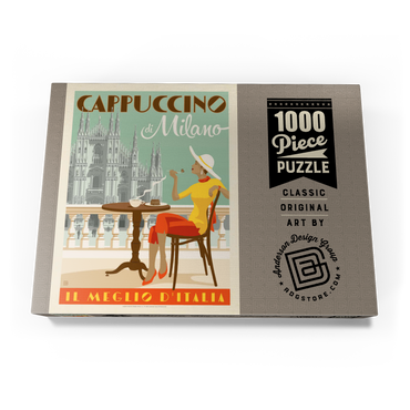 Darstellung des Puzzle Motivs Cappuccino di Milano, Vintage Poster 1000 Puzzle Schachtel Ansicht3