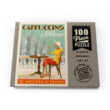 Darstellung des Puzzle Motivs Cappuccino di Milano, Vintage Poster 100 Puzzle Schachtel Ansicht3