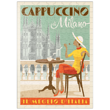 Darstellung des Puzzle Motivs puzzleplate Cappuccino di Milano, Vintage Poster 200 Puzzle