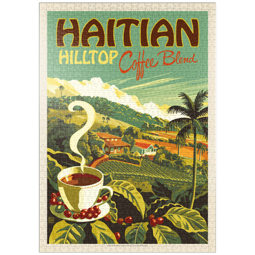 Darstellung des Puzzle Motivs puzzleplate Haitian Hilltop Coffee, Vintage Poster 1000 Puzzle
