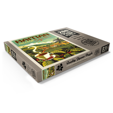 Darstellung des Puzzle Motivs Haitian Hilltop Coffee, Vintage Poster 200 Puzzle Schachtel Ansicht1