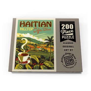 Darstellung des Puzzle Motivs Haitian Hilltop Coffee, Vintage Poster 200 Puzzle Schachtel Ansicht3
