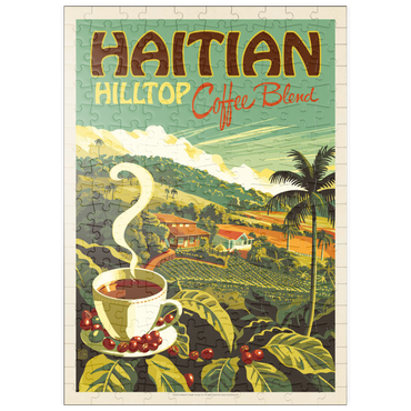 Darstellung des Puzzle Motivs puzzleplate Haitian Hilltop Coffee, Vintage Poster 200 Puzzle