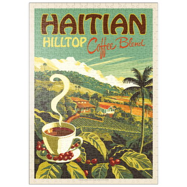 Darstellung des Puzzle Motivs puzzleplate Haitian Hilltop Coffee, Vintage Poster 500 Puzzle