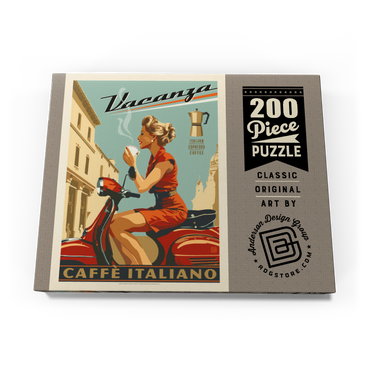 Darstellung des Puzzle Motivs Vacanza Italiana Coffee, Vintage Poster 200 Puzzle Schachtel Ansicht3