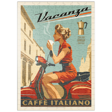 Darstellung des Puzzle Motivs puzzleplate Vacanza Italiana Coffee, Vintage Poster 200 Puzzle