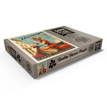 Darstellung des Puzzle Motivs Vacanza Italiana Coffee, Vintage Poster 500 Puzzle Schachtel Ansicht1