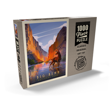 Darstellung des Puzzle Motivs Big Bend National Park: Made In The Shade, Vintage Poster 1000 Puzzle Schachtel Ansicht2