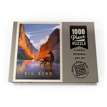 Darstellung des Puzzle Motivs Big Bend National Park: Made In The Shade, Vintage Poster 1000 Puzzle Schachtel Ansicht3