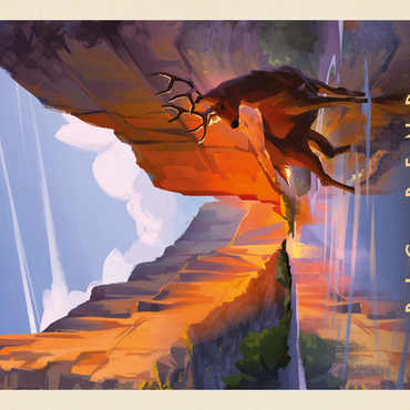 Darstellung des Puzzle Motivs Big Bend National Park: Made In The Shade, Vintage Poster 1000 Puzzle 3D Modell