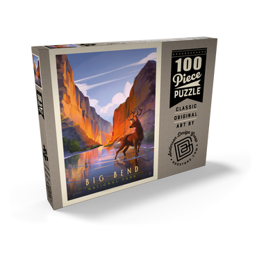 Darstellung des Puzzle Motivs Big Bend National Park: Made In The Shade, Vintage Poster 100 Puzzle Schachtel Ansicht2