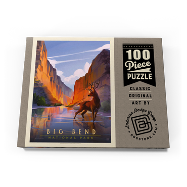 Darstellung des Puzzle Motivs Big Bend National Park: Made In The Shade, Vintage Poster 100 Puzzle Schachtel Ansicht3