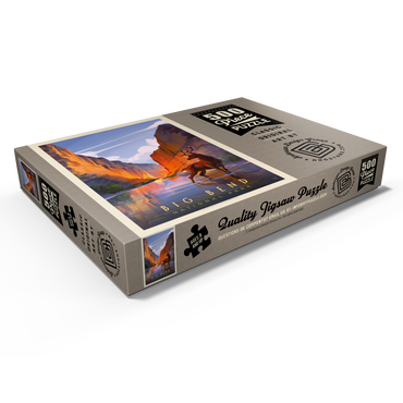 Darstellung des Puzzle Motivs Big Bend National Park: Made In The Shade, Vintage Poster 500 Puzzle Schachtel Ansicht1