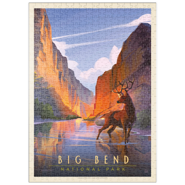 Darstellung des Puzzle Motivs puzzleplate Big Bend National Park: Made In The Shade, Vintage Poster 500 Puzzle
