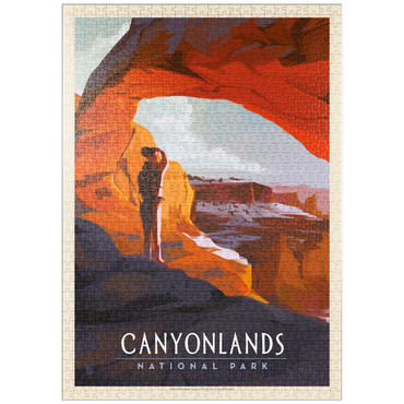 Darstellung des Puzzle Motivs puzzleplate Canyonlands: Under Mesa Arch, Vintage Poster 1000 Puzzle