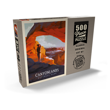 Darstellung des Puzzle Motivs Canyonlands: Under Mesa Arch, Vintage Poster 500 Puzzle Schachtel Ansicht2