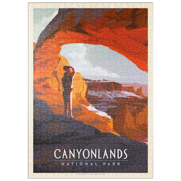 Darstellung des Puzzle Motivs puzzleplate Canyonlands: Under Mesa Arch, Vintage Poster 500 Puzzle