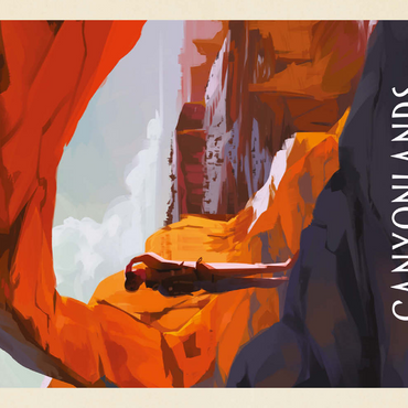 Darstellung des Puzzle Motivs Canyonlands: Under Mesa Arch, Vintage Poster 500 Puzzle 3D Modell