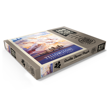 Darstellung des Puzzle Motivs Yellowstone National Park: Mammoth Hot Springs Terraces, Vintage Poster 100 Puzzle Schachtel Ansicht1