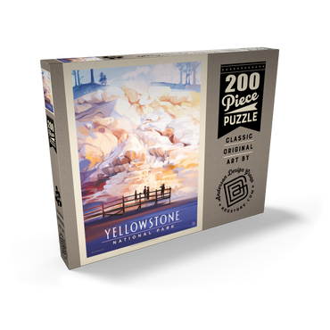 Darstellung des Puzzle Motivs Yellowstone National Park: Mammoth Hot Springs Terraces, Vintage Poster 200 Puzzle Schachtel Ansicht2