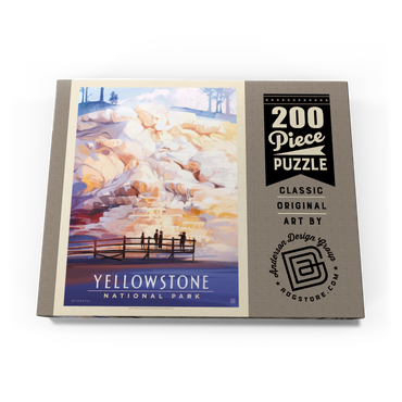 Darstellung des Puzzle Motivs Yellowstone National Park: Mammoth Hot Springs Terraces, Vintage Poster 200 Puzzle Schachtel Ansicht3