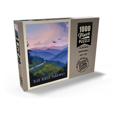 Darstellung des Puzzle Motivs Blue Ridge Parkway: Bird's Eye View, Vintage Poster 1000 Puzzle Schachtel Ansicht2