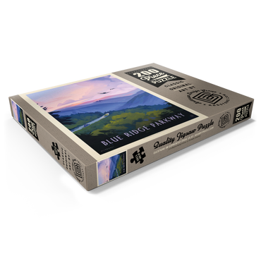 Darstellung des Puzzle Motivs Blue Ridge Parkway: Bird's Eye View, Vintage Poster 200 Puzzle Schachtel Ansicht1