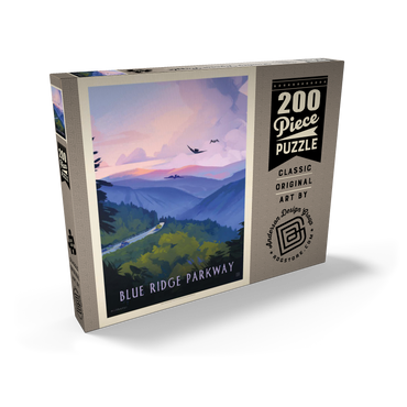 Darstellung des Puzzle Motivs Blue Ridge Parkway: Bird's Eye View, Vintage Poster 200 Puzzle Schachtel Ansicht2
