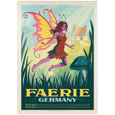 Darstellung des Puzzle Motivs puzzleplate Mythical Creatures: Faerie (Germany), Vintage Poster 1000 Puzzle