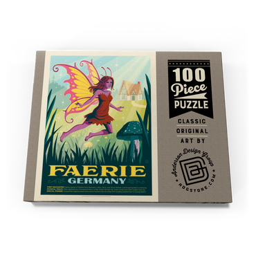 Darstellung des Puzzle Motivs Mythical Creatures: Faerie (Germany), Vintage Poster 100 Puzzle Schachtel Ansicht3