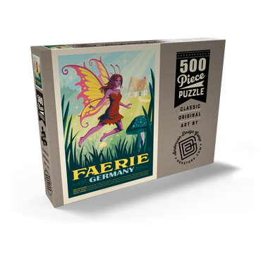 Darstellung des Puzzle Motivs Mythical Creatures: Faerie (Germany), Vintage Poster 500 Puzzle Schachtel Ansicht2