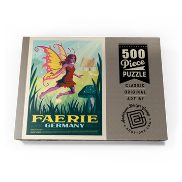 Darstellung des Puzzle Motivs Mythical Creatures: Faerie (Germany), Vintage Poster 500 Puzzle Schachtel Ansicht3