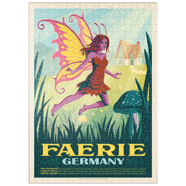 Darstellung des Puzzle Motivs puzzleplate Mythical Creatures: Faerie (Germany), Vintage Poster 500 Puzzle