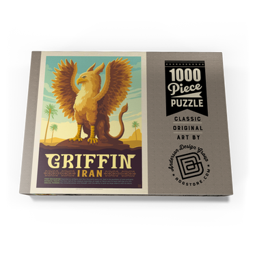 Darstellung des Puzzle Motivs Mythical Creatures: Griffin (Iran), Vintage Poster 1000 Puzzle Schachtel Ansicht3