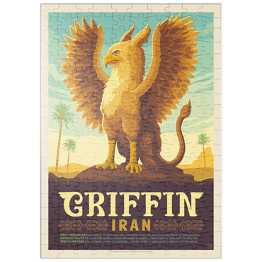 Darstellung des Puzzle Motivs puzzleplate Mythical Creatures: Griffin (Iran), Vintage Poster 200 Puzzle