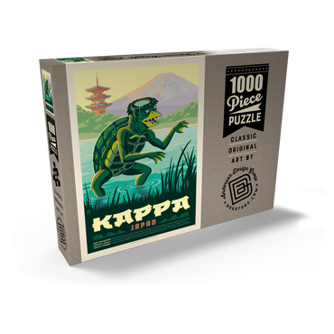 Darstellung des Puzzle Motivs Mythical Creatures: Kappa (Japan), Vintage Poster 1000 Puzzle Schachtel Ansicht2