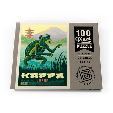 Darstellung des Puzzle Motivs Mythical Creatures: Kappa (Japan), Vintage Poster 100 Puzzle Schachtel Ansicht3