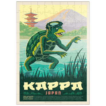 Darstellung des Puzzle Motivs puzzleplate Mythical Creatures: Kappa (Japan), Vintage Poster 100 Puzzle