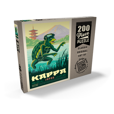 Darstellung des Puzzle Motivs Mythical Creatures: Kappa (Japan), Vintage Poster 200 Puzzle Schachtel Ansicht2