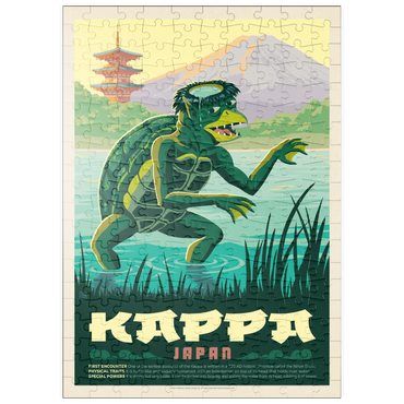 Darstellung des Puzzle Motivs puzzleplate Mythical Creatures: Kappa (Japan), Vintage Poster 200 Puzzle