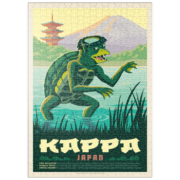 Darstellung des Puzzle Motivs puzzleplate Mythical Creatures: Kappa (Japan), Vintage Poster 500 Puzzle