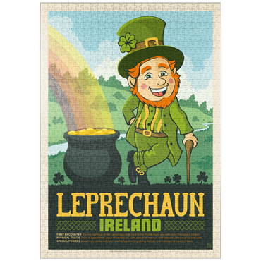 Darstellung des Puzzle Motivs puzzleplate Mythical Creatures: Leprechaun (Ireland), Vintage Poster 1000 Puzzle